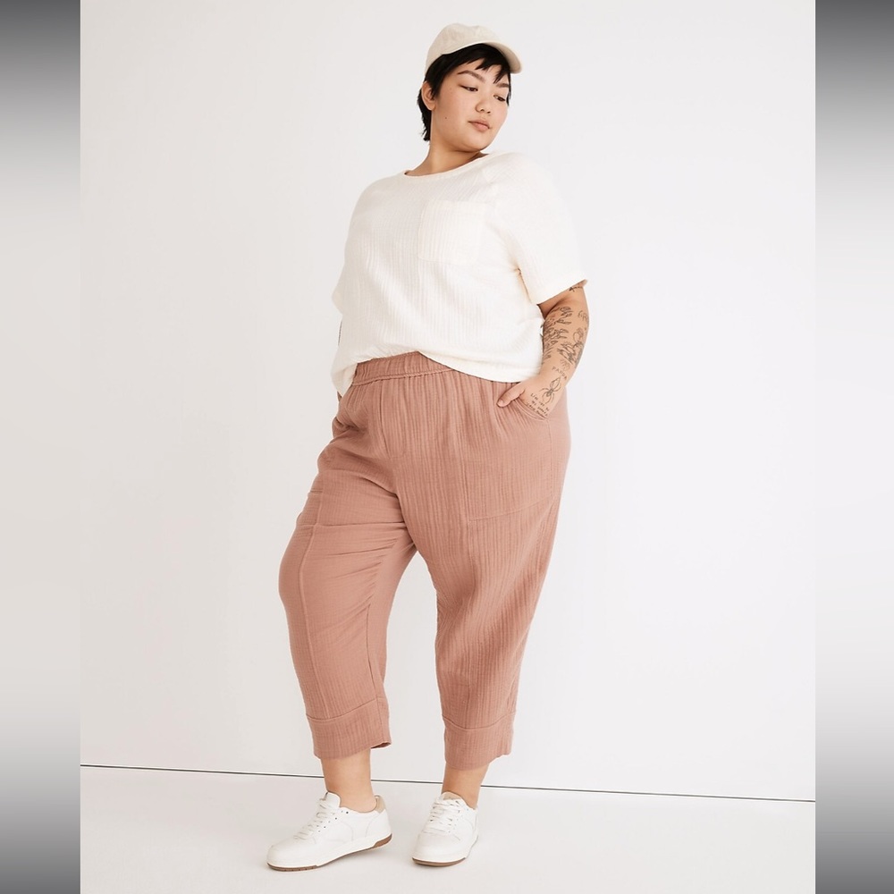 XXLT Madewell Lightspun balloon cotton gauze pull-on pants